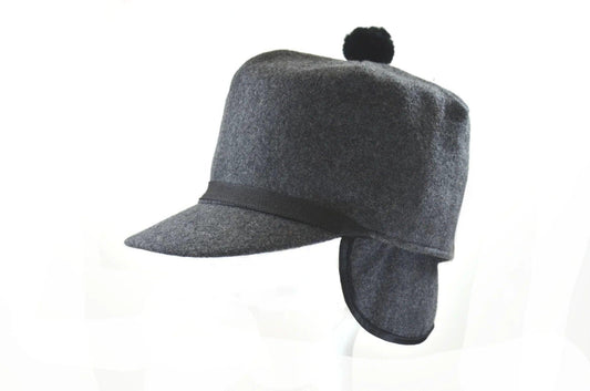Crown Cap Melton Stockman Cap with Inner 3/4 Earband - Houlihan Saddlery LLC