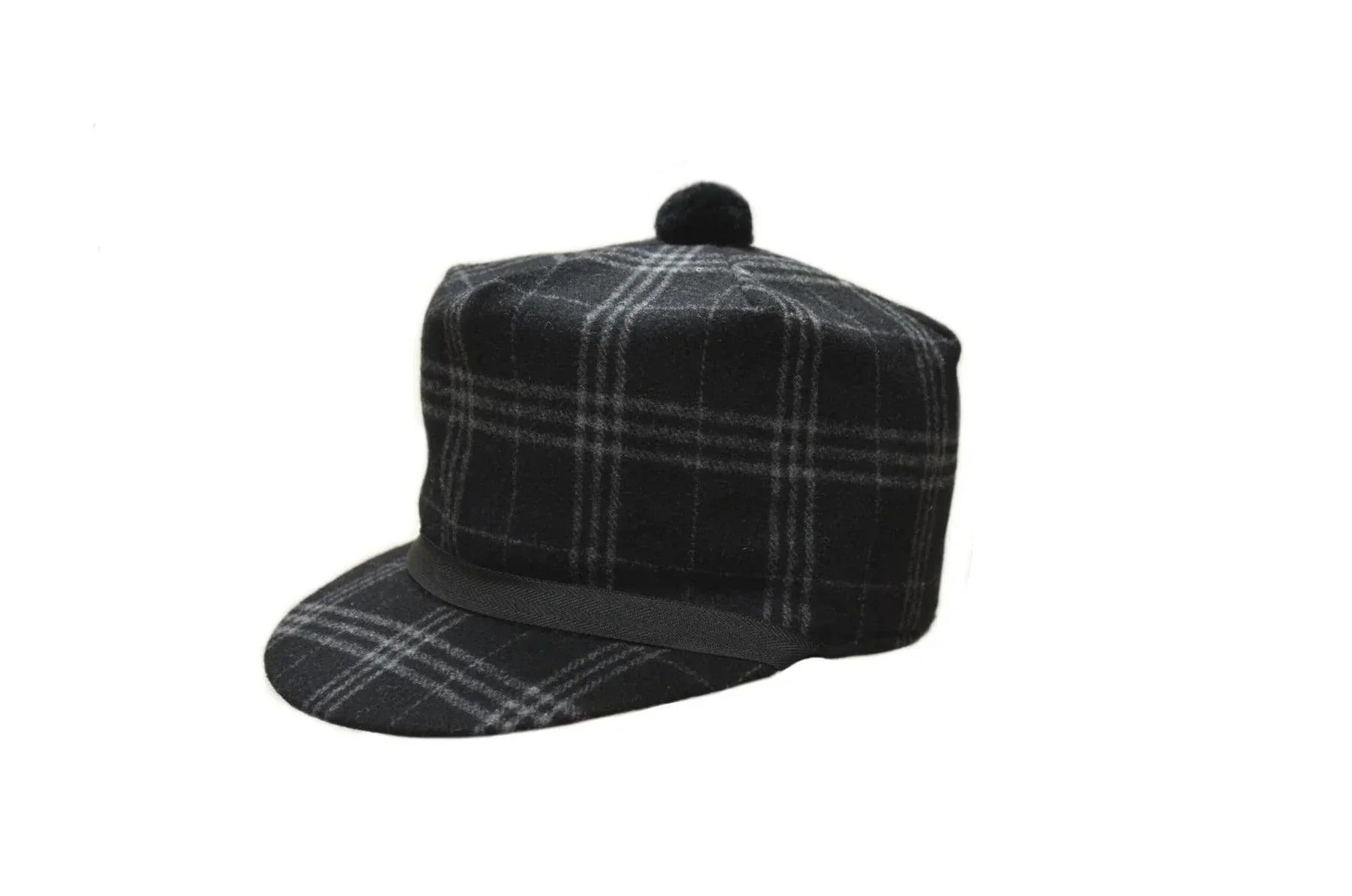 Crown Cap Black Plaid Stockman Cap - Houlihan Saddlery LLC