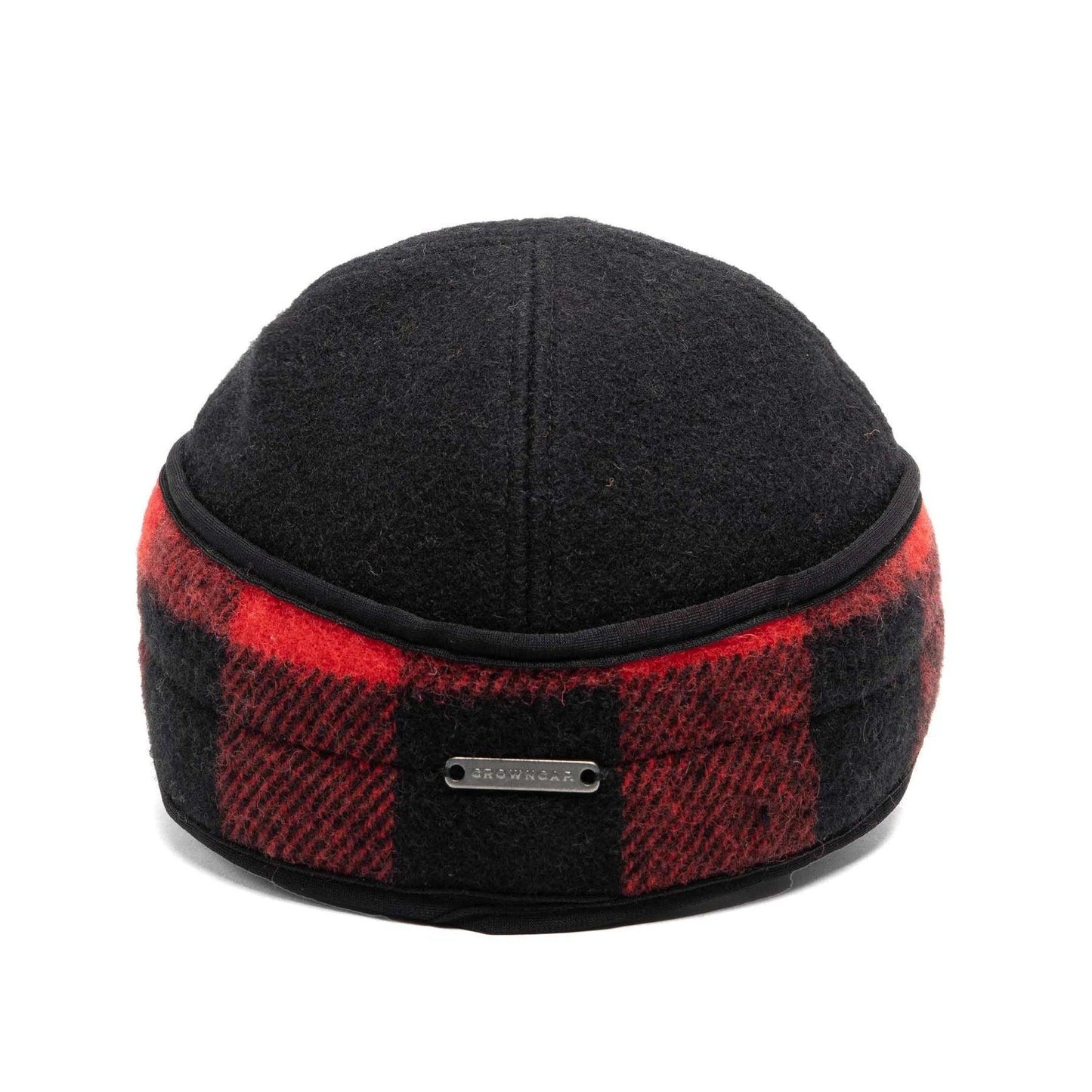 Crown Cap Solid Color Wool Blend with Buffalo Check Railroad Hat - Houlihan Saddlery LLC