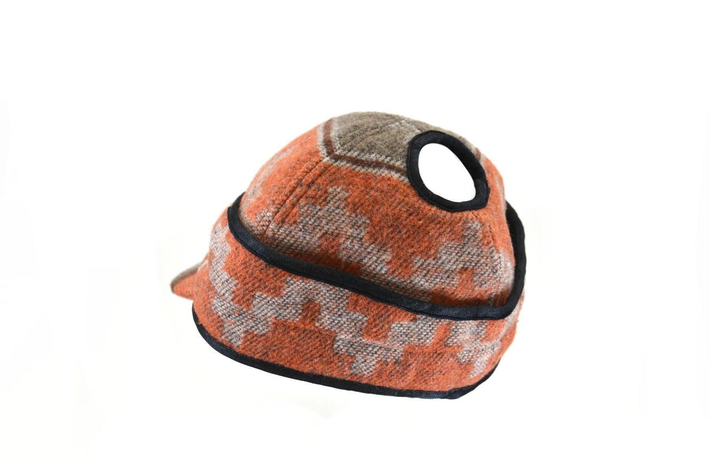 Ladies Navajo Wool Blend Railroad Hat with Ponytail Hole - Crown Cap Crown Cap Houlihan Saddlery LLC