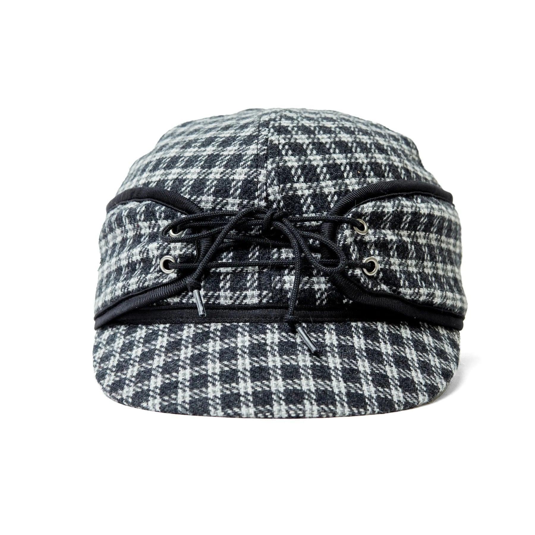 Crown Cap Wool Blend Plaid Railroad Hat - Houlihan Saddlery LLC