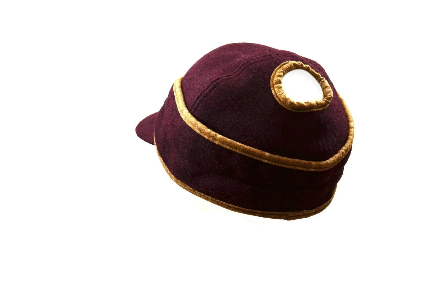 Ladies Wool Railroad Hat with Ponytail Hole - Crown Cap Crown Cap Houlihan Saddlery LLC