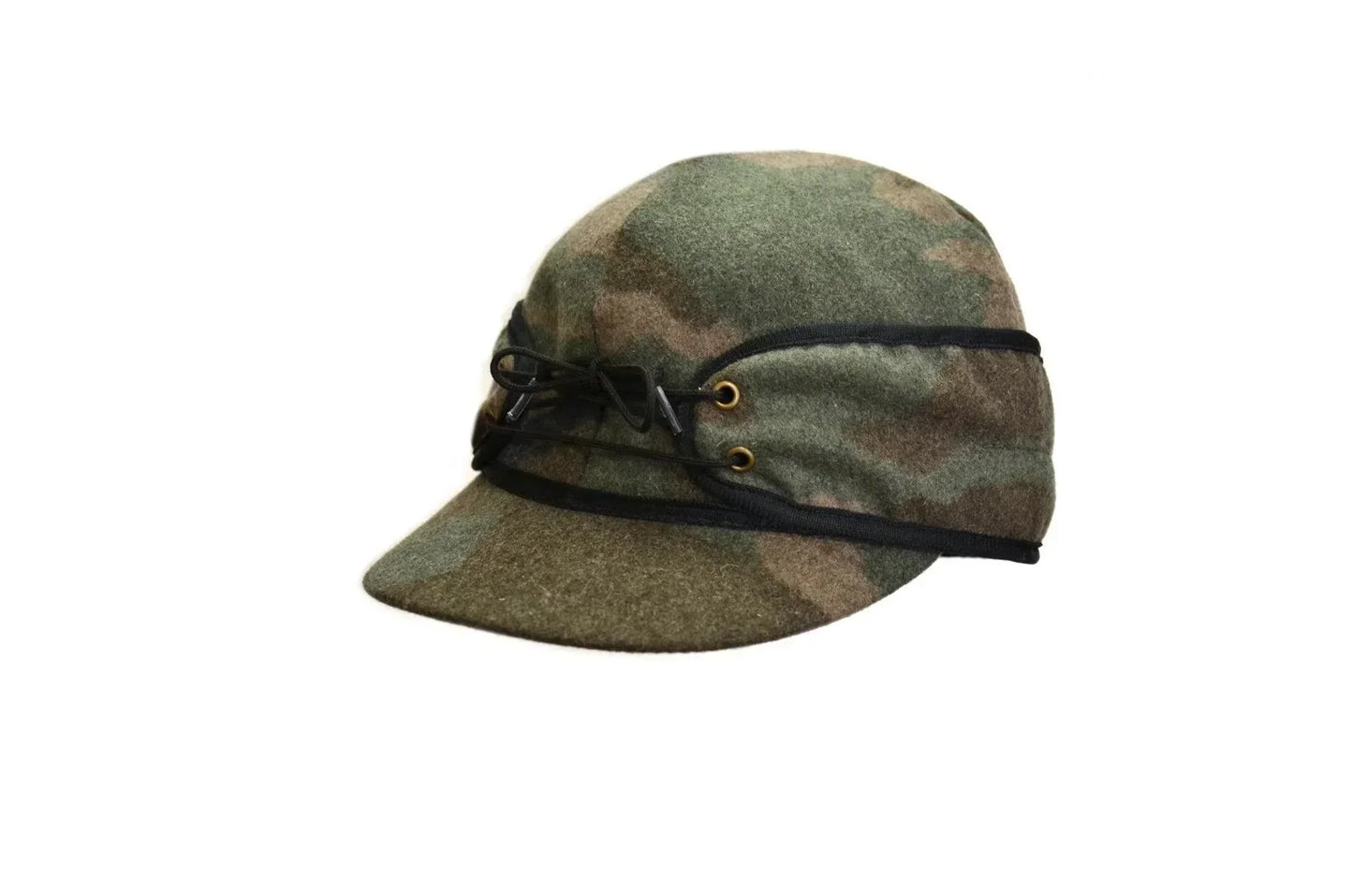 Convertible Wool Blend Camo/Blaze Railroad Hat - Crown Cap Crown Cap Houlihan Saddlery LLC