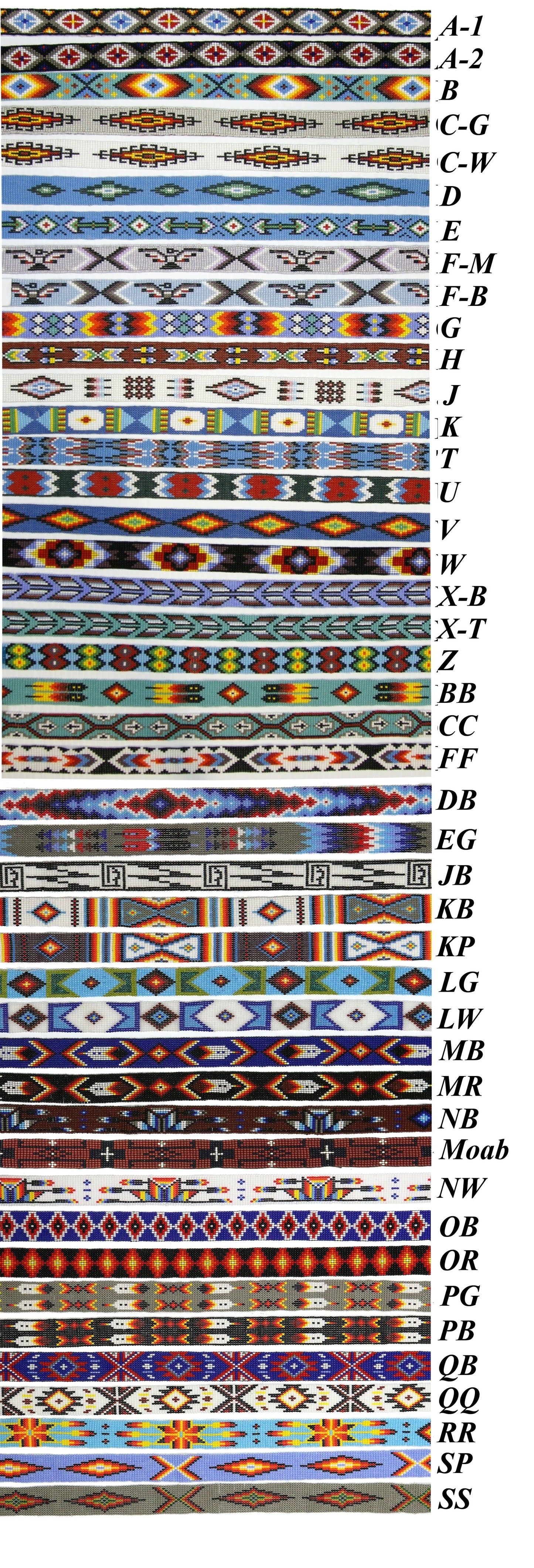 1" Wide Beaded Hatbands with Suede Ties - Houlihan Saddlery LLC