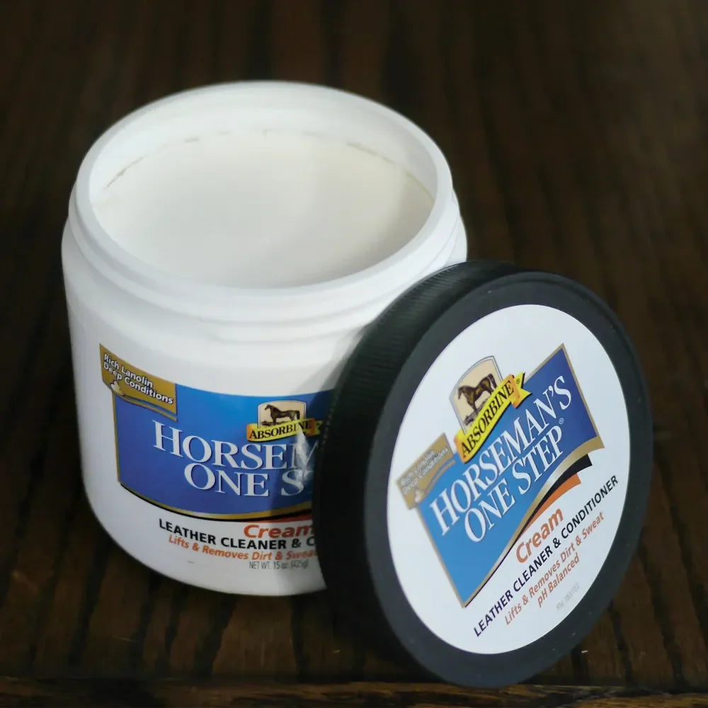 Horseman’s One Step Cream Leather Cleaner & Conditioner - Leather Care - Absorbine - Houlihan Saddlery LLC