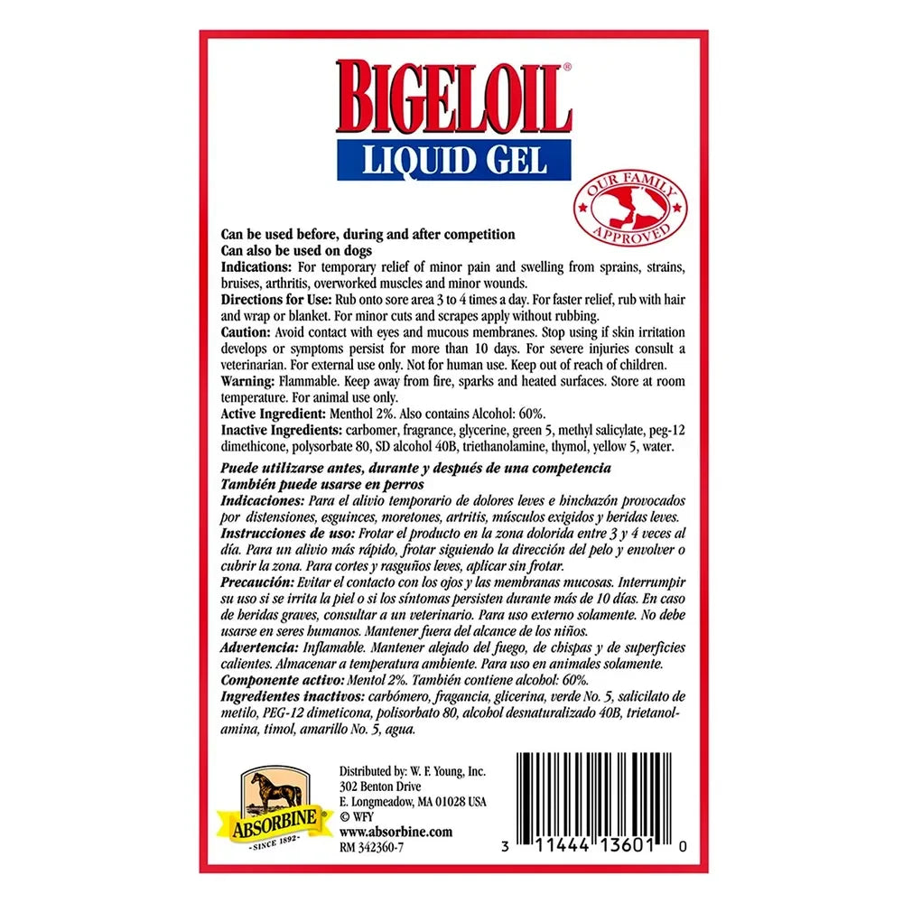 Bigeloil Liquid Gel Horse Liniment