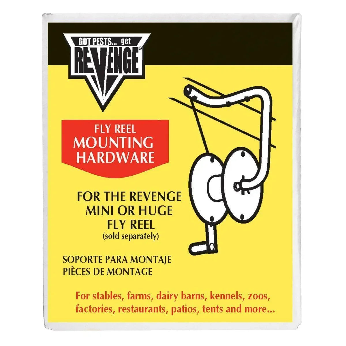 Revenge Huge Fly Reel Hardware Kit - Livestock Fly Control Revenge Houlihan Saddlery LLC