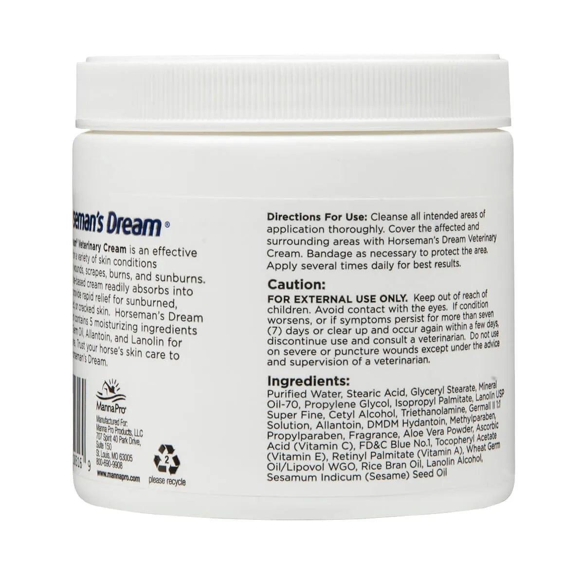 Horseman's Dream Veterinary Cream with Aloe Vera - Houlihan Saddlery LLC
