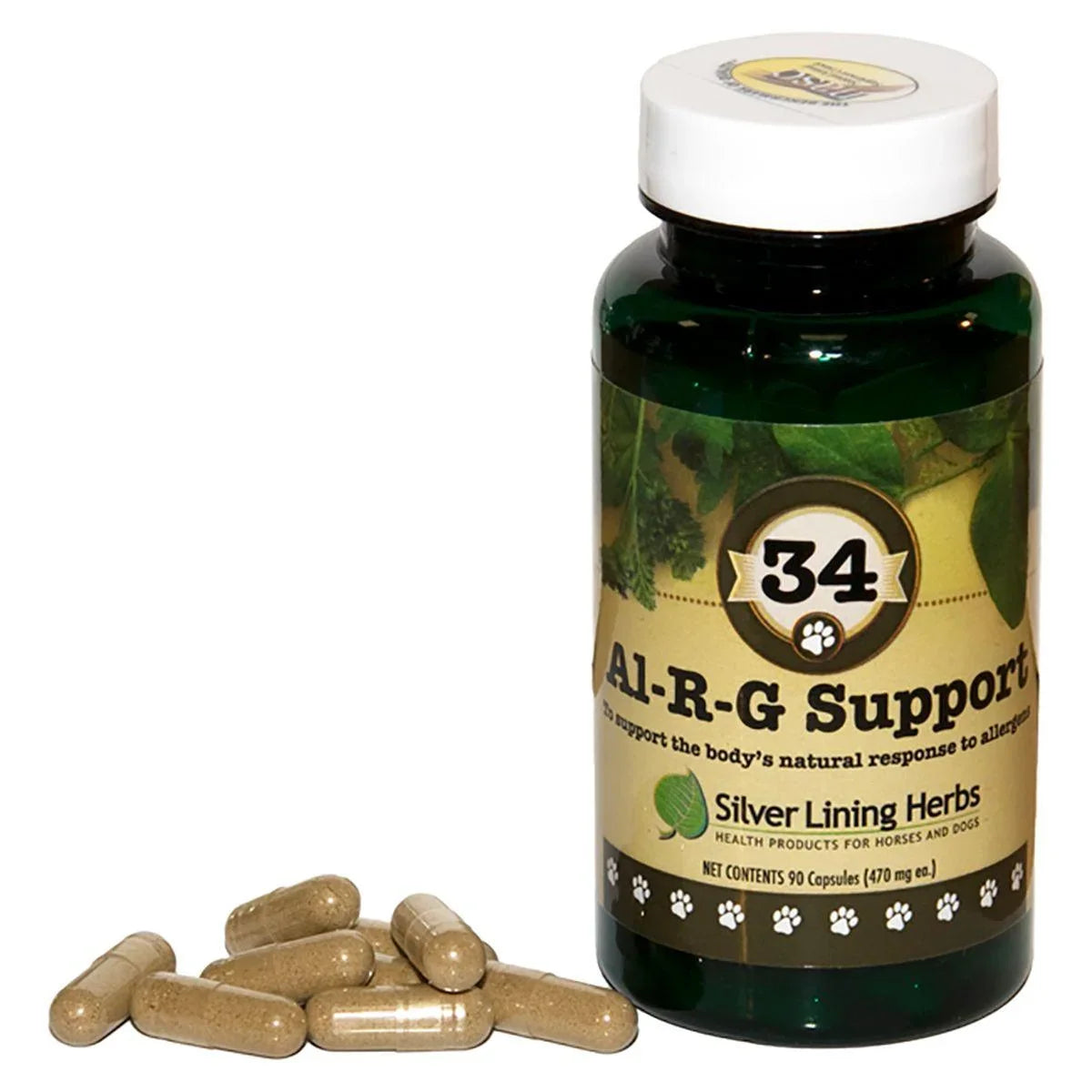 34 AL-R-G Allergy Support Capsules - Dog Supplements - Silver Lining Herbs - Houlihan Saddlery LLC