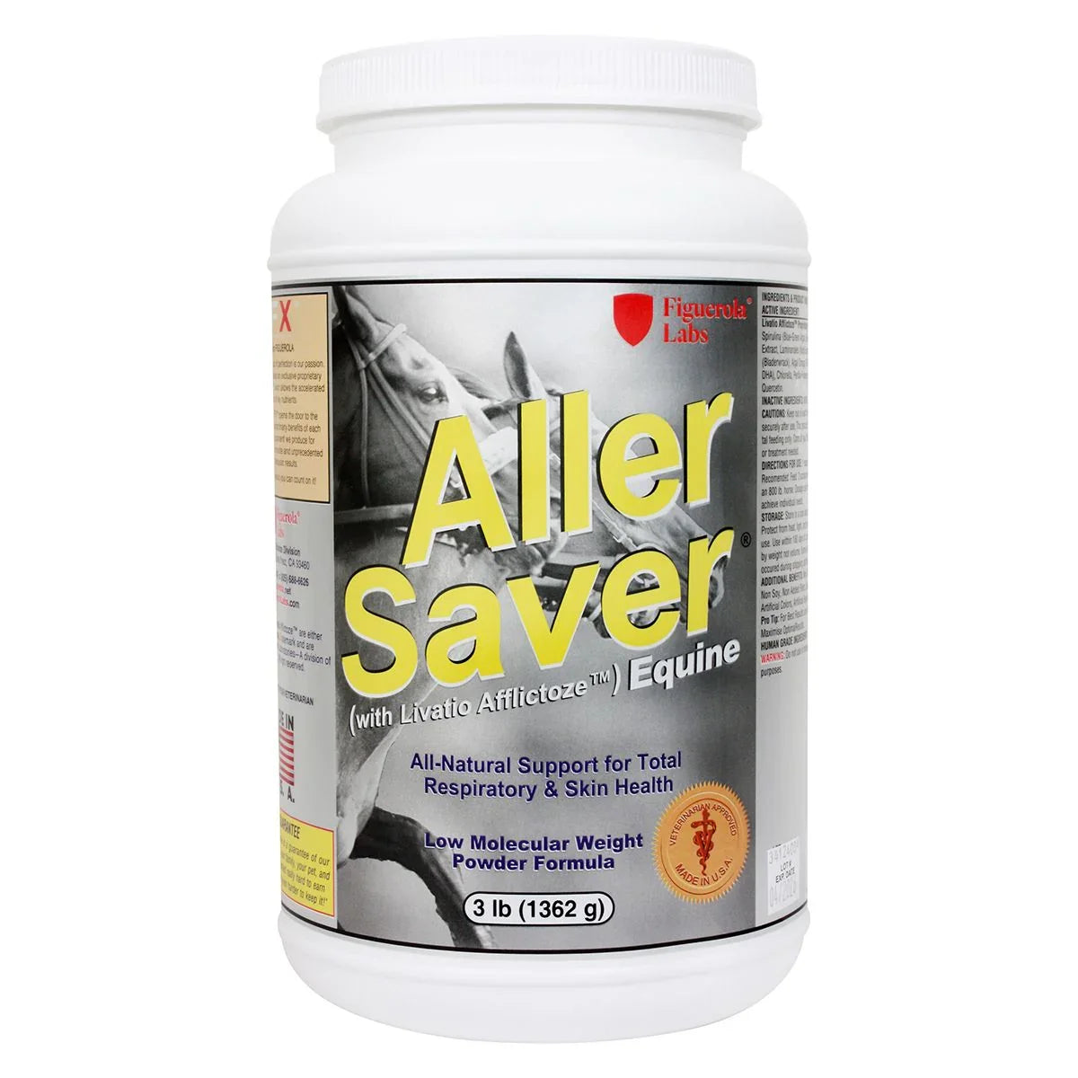 AllerSaver (with Livatio Afflictoze) Equine - Horse Supplements Figuerola Labs Houlihan Saddlery LLC