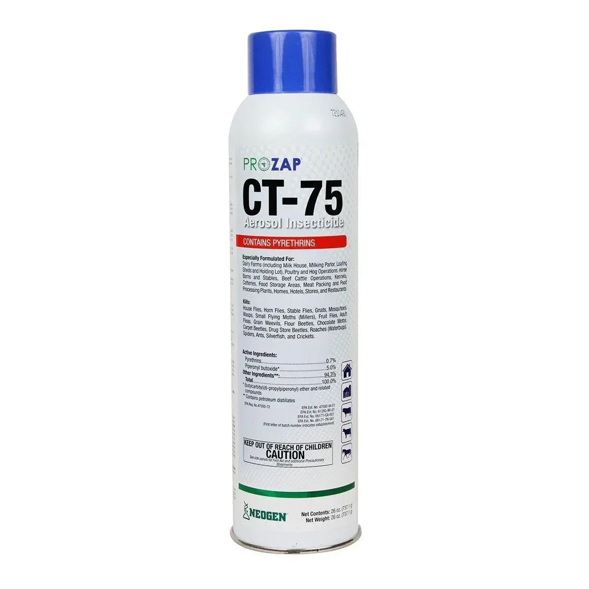 Prozap CT-75 Aerosol Insecticide - Livestock Fly Control - Neogen - Houlihan Saddlery LLC