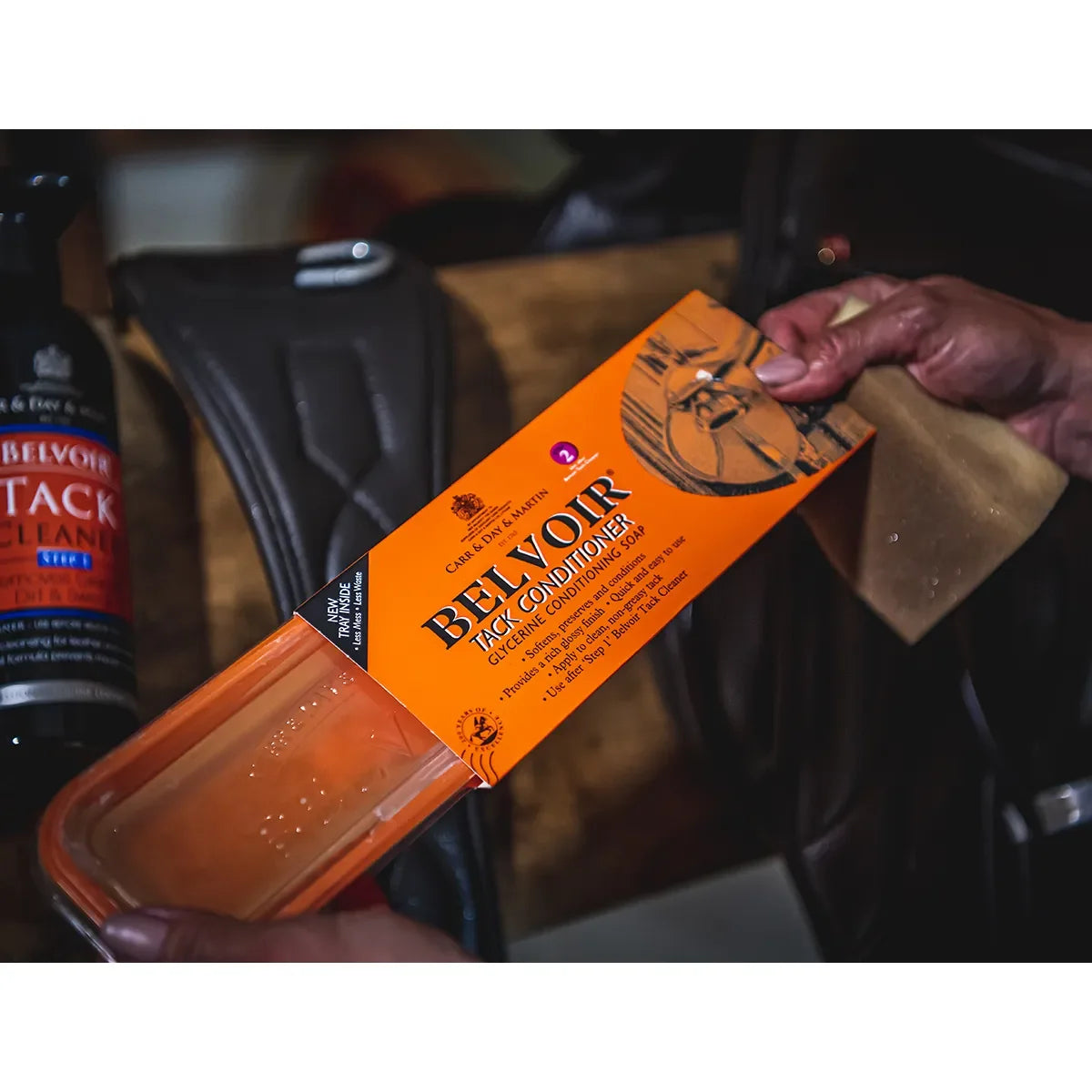Belvoir Tack Conditioner Bar Soap with Tray - Houlihan Saddlery LLC