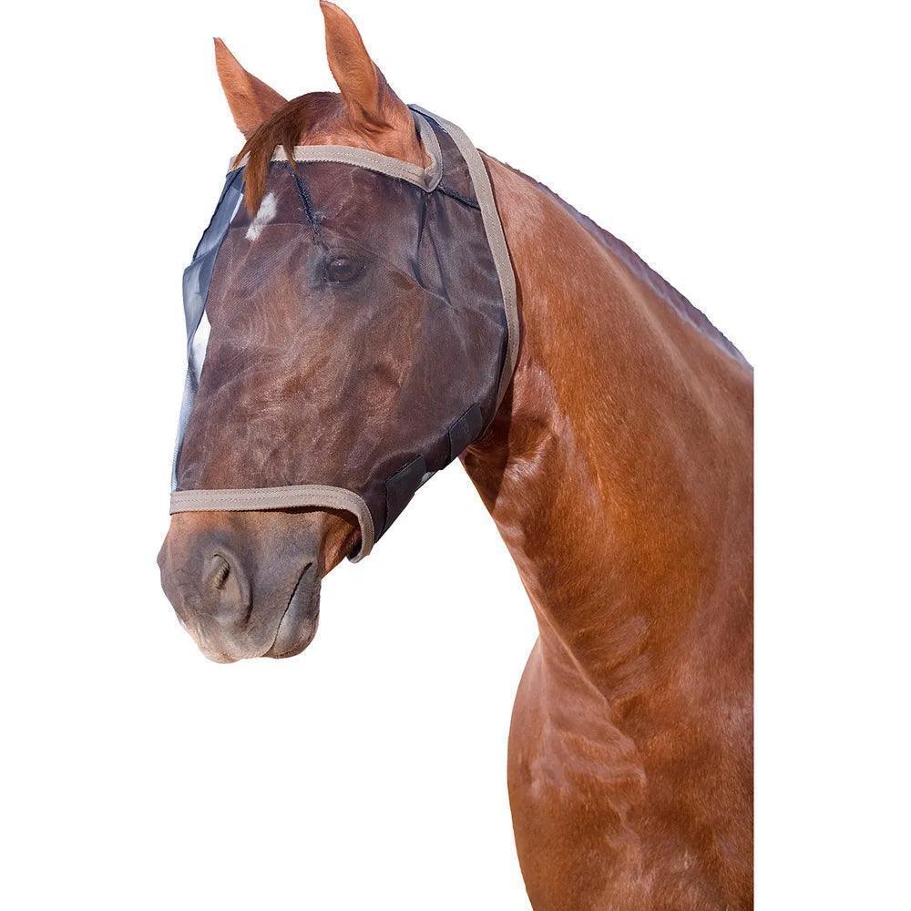Opti-Force Equine Fly Mask without Ears - Horse Fly Mask Manna Pro Houlihan Saddlery LLC