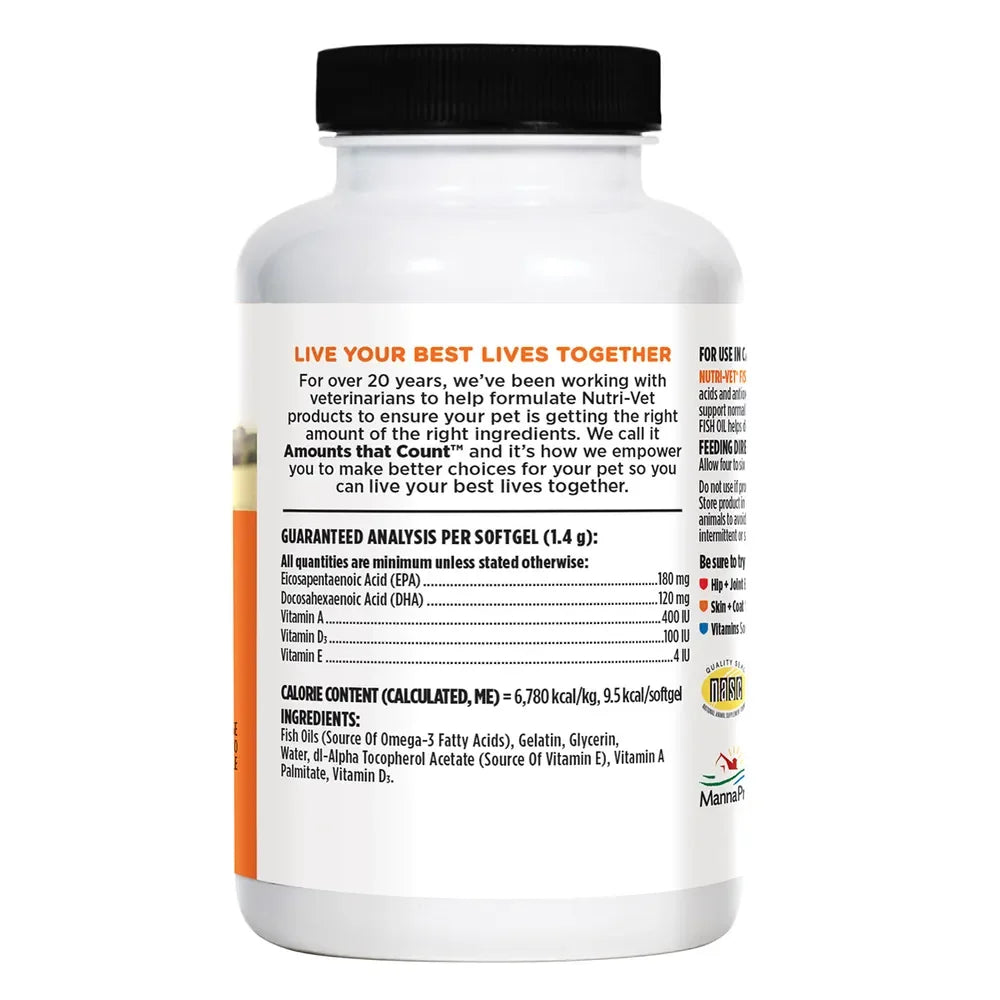 Nutri-Vet Fish Oil Softgels for Dogs