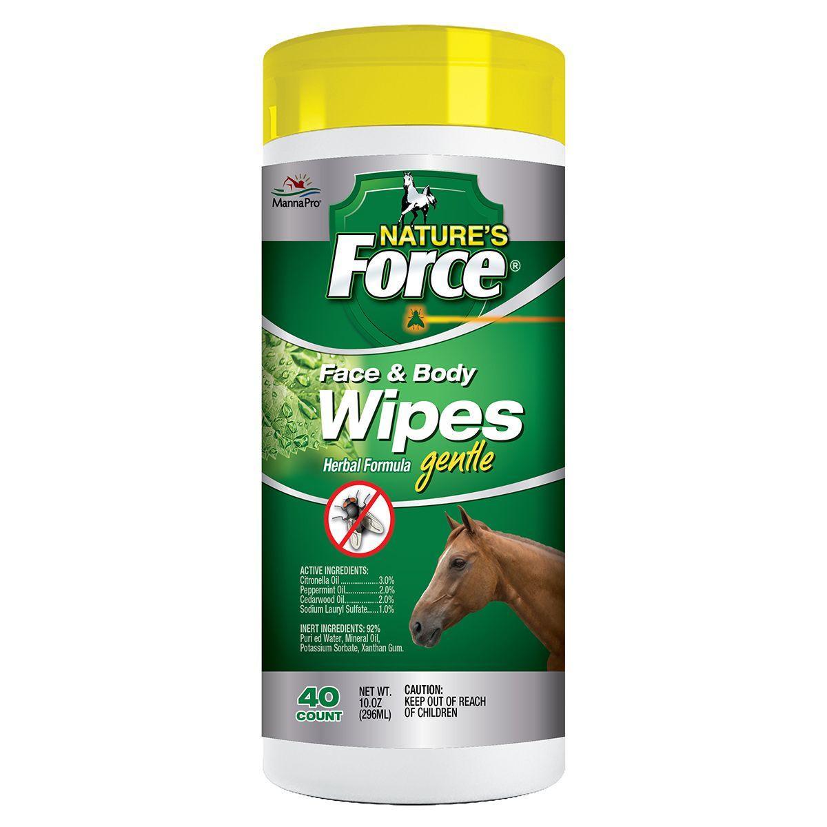 Nature's Force Face & Body Wipes for Horses - Houlihan Saddlery LLC