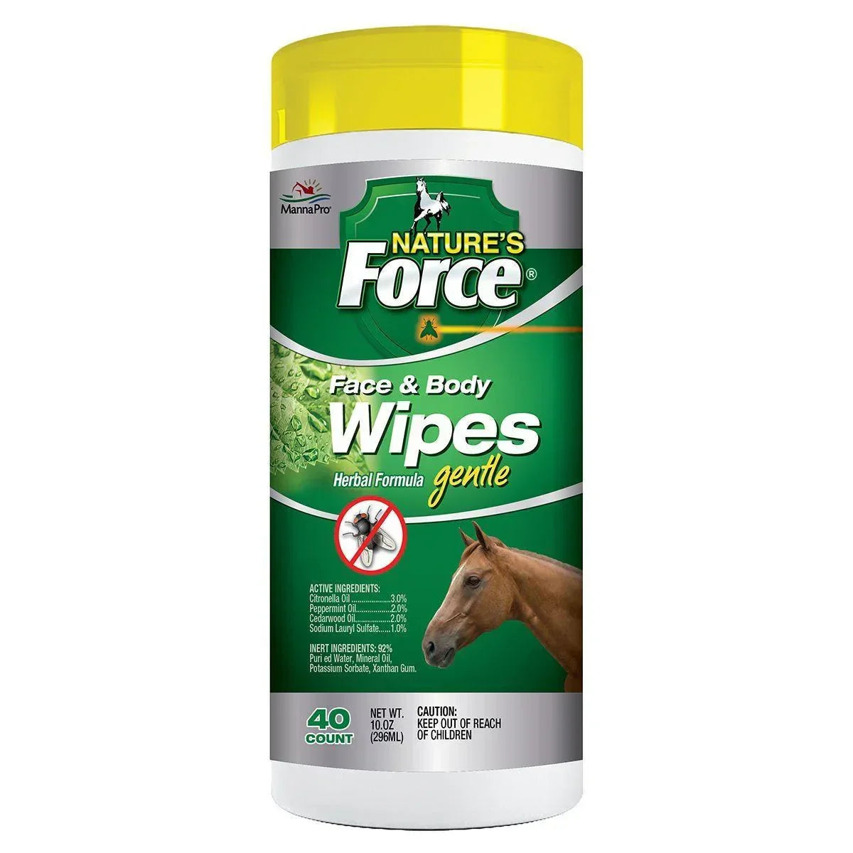 Nature's Force Face & Body Wipes - Horse Fly control Manna Pro Houlihan Saddlery LLC