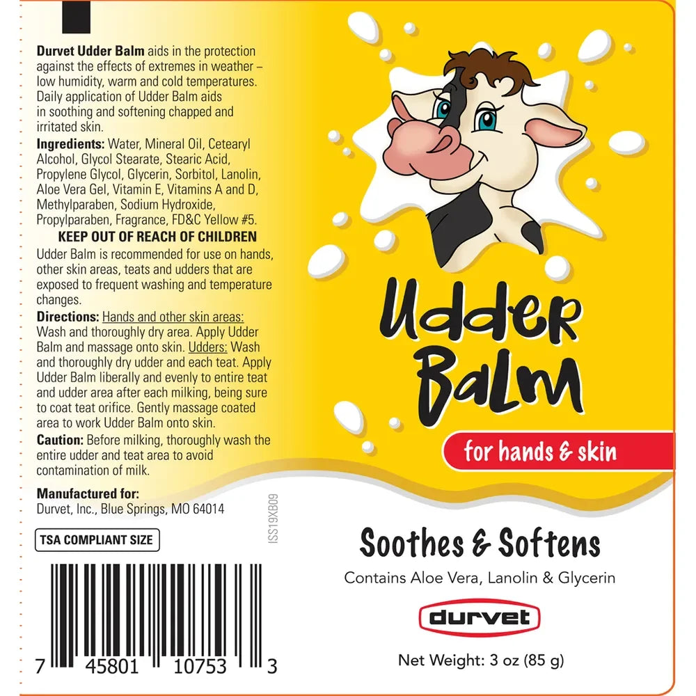 Udder Balm for Hands & Skin - udder care Durvet Houlihan Saddlery LLC