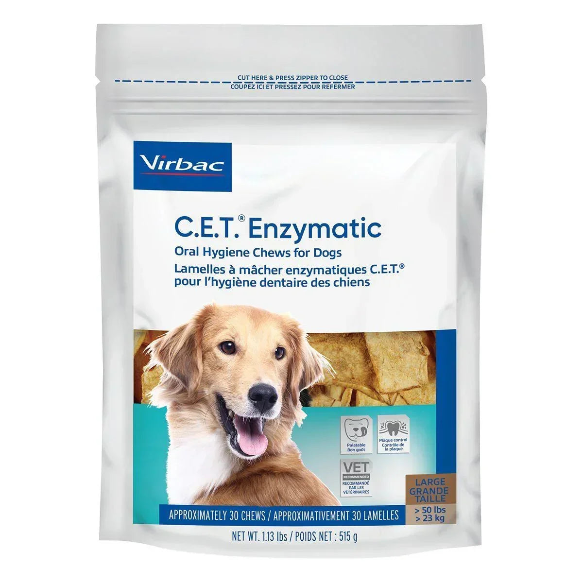 Virbac C.E.T. Enzymatic Oral Hygiene Chews for Dogs - Pet Dental Care Virbac Houlihan Saddlery LLC
