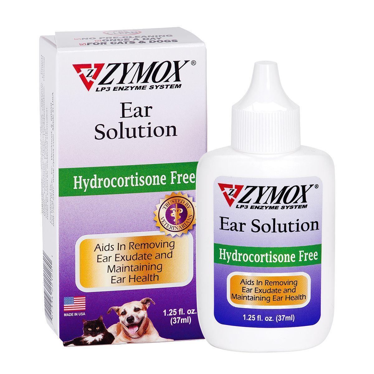 Zymox Ear Solution Hydrocortisone Free - Pet Ear Care Pet King Brands Inc Houlihan Saddlery LLC