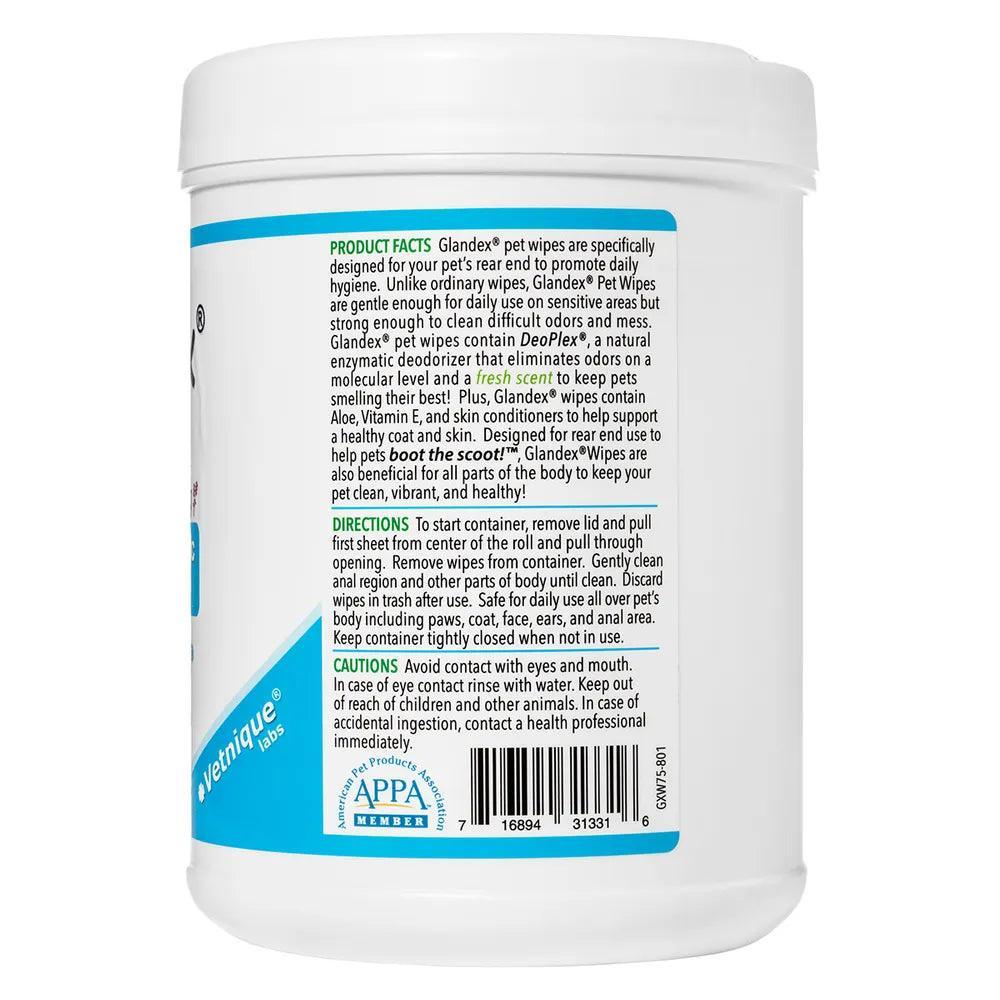 Glandex Anal Gland Hygienic Pet Wipes - Houlihan Saddlery LLC