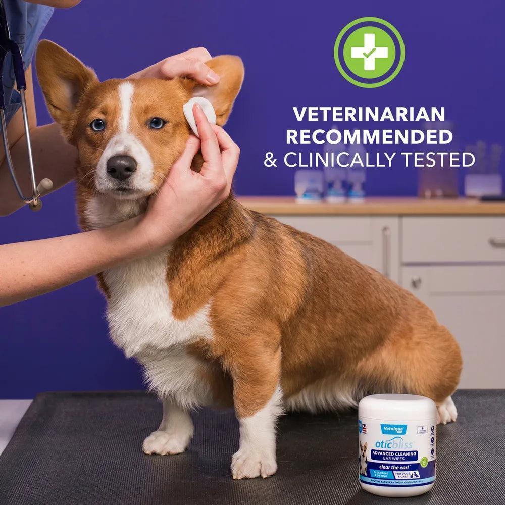 Oticbliss Advanced Cleaning Ear Wipes - Pet Ear Care Vetnique Labs Houlihan Saddlery LLC
