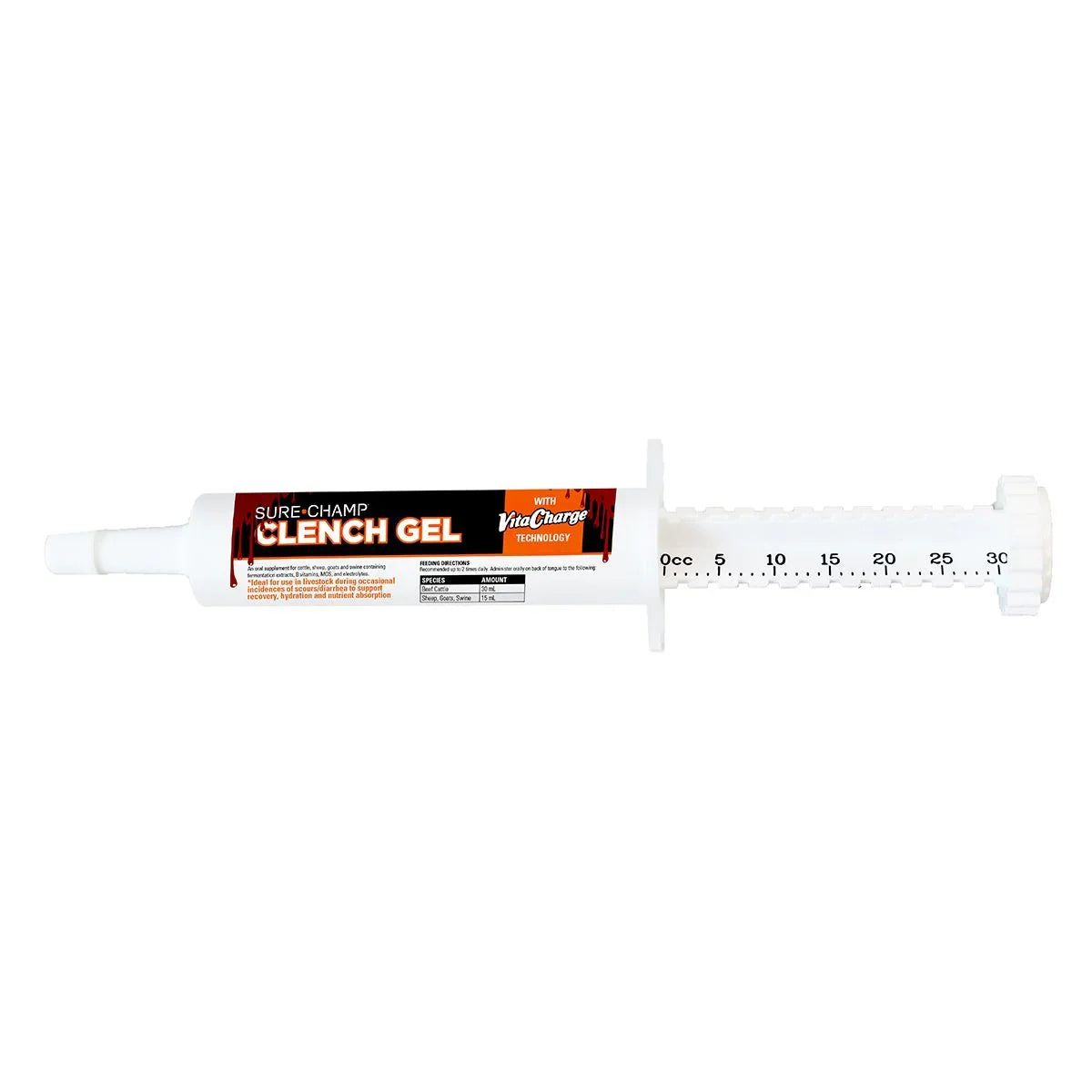 Sure Champ Clench Gel - Livestock Supplements and Vitamins Biozyme Inc Houlihan Saddlery LLC