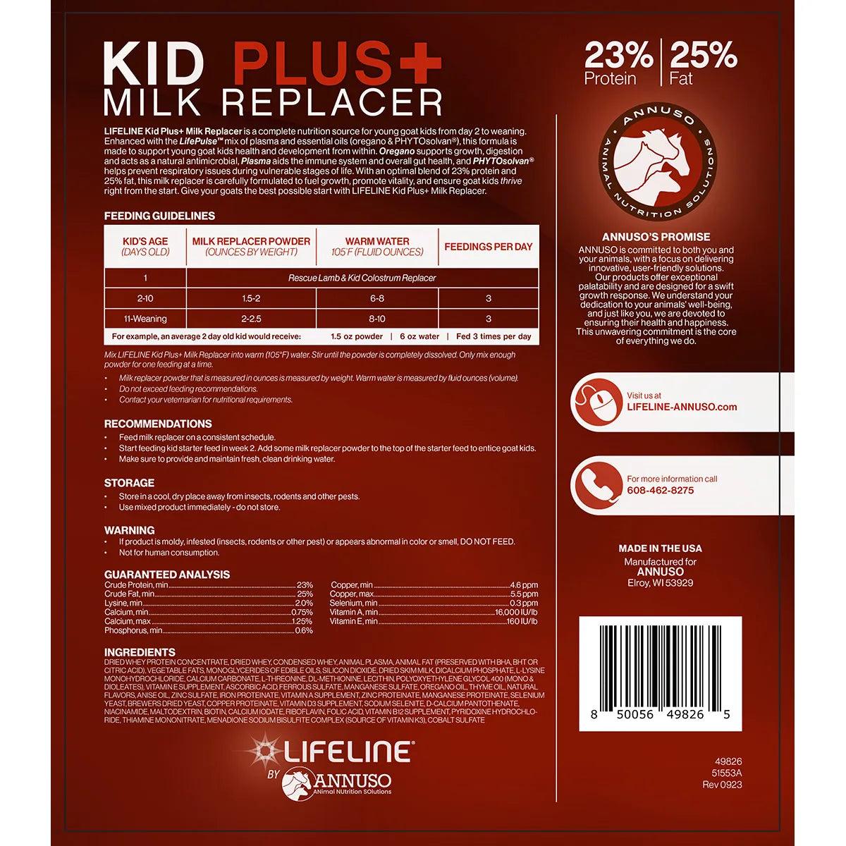 LIFELINE Kid Plus+ Milk Replacer - Houlihan Saddlery LLC