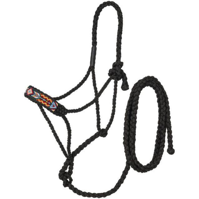 Tough1 Beaded Mule Tape Halter with Lead - Houlihan Saddlery LLC