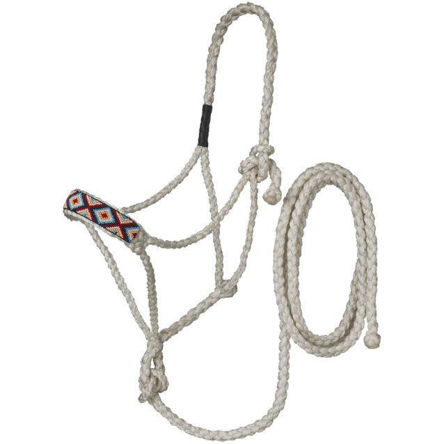 Tough1 Beaded Mule Tape Halter with Lead - Houlihan Saddlery LLC
