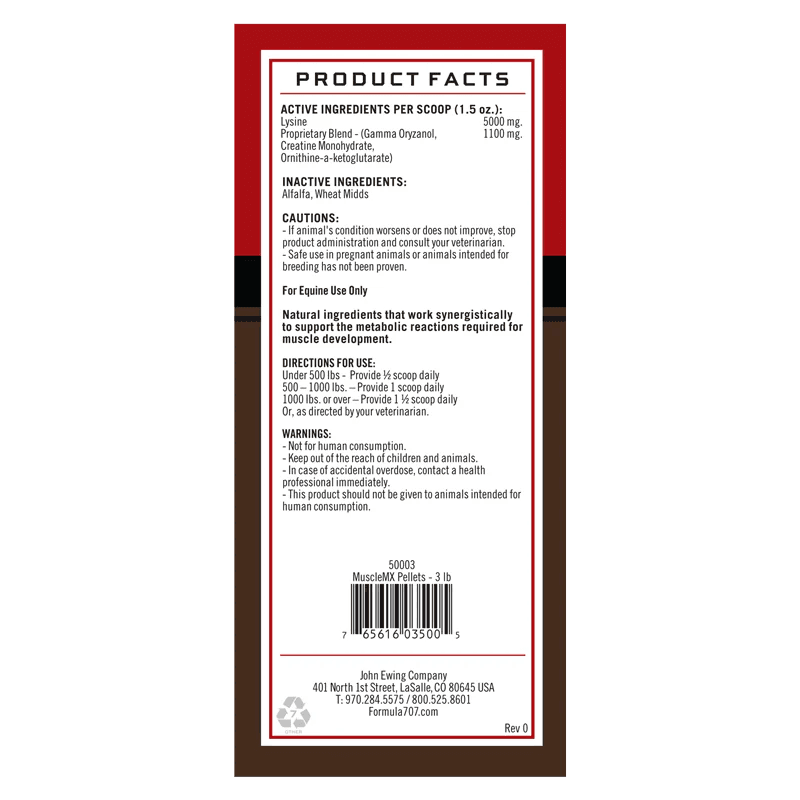 Formula 707 MuscleMx Pellets - Houlihan Saddlery LLC