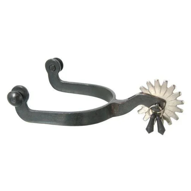 Tough1 Black Steel Jingle Bob Spurs - Houlihan Saddlery LLC