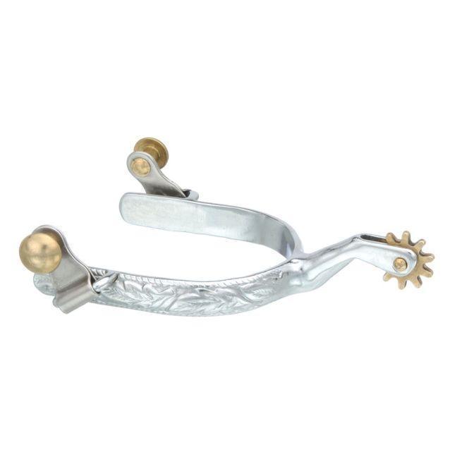 Tough1 Floral Ladies Embossed Roper Spurs - Spurs Tough1 Houlihan Saddlery LLC
