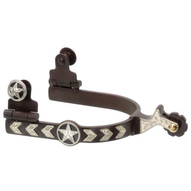 Tough1 Engraved Star and Arrow Ladies Spurs - Spurs Tough1 Houlihan Saddlery LLC