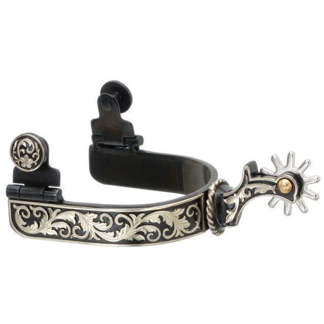 Tough1 Floral Overlay Spurs - Spurs Tough1 Houlihan Saddlery LLC