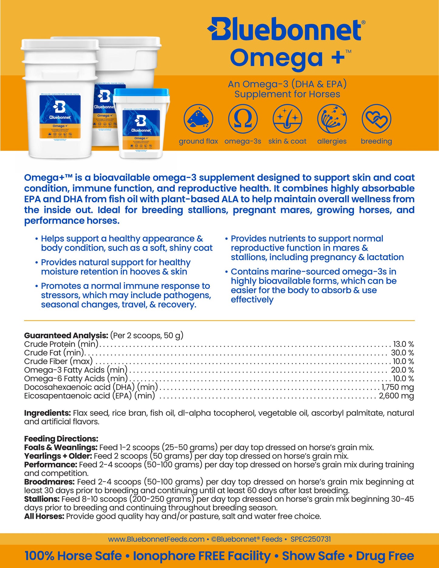 Hind Gut Rescue Program™ - Horse Supplements Bluebonnet Feeds Houlihan Saddlery LLC