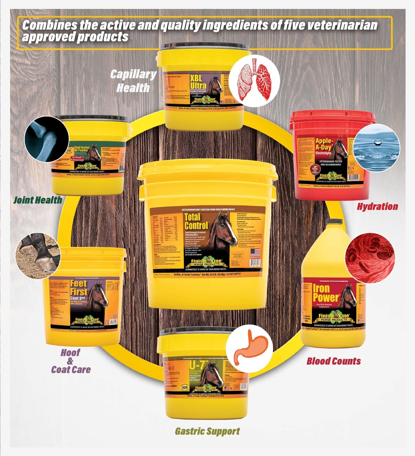 Total Control PLUS - Horse Supplements Finish Line Horse Products Inc Houlihan Saddlery LLC