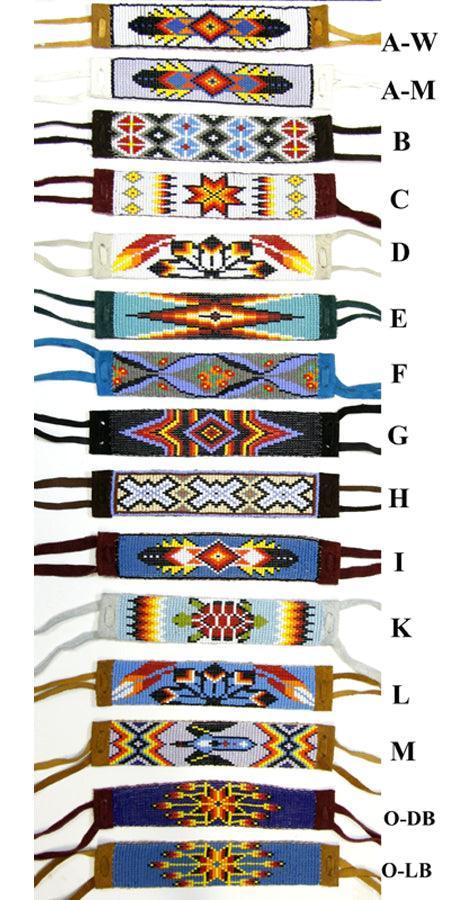 Beaded Bracelet with Suede Backing and Ties - Houlihan Saddlery LLC