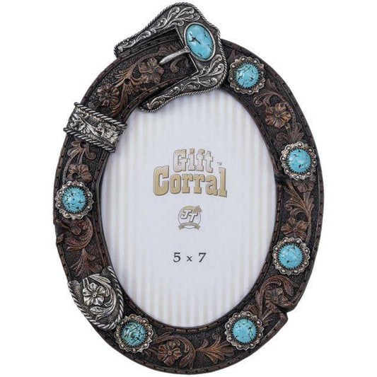 Belt Buckle Oval Picture Frame - Houlihan Saddlery LLC