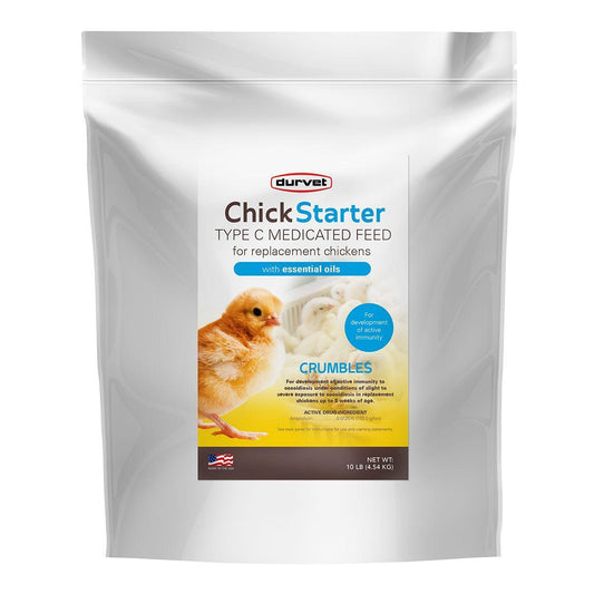 Durvet Chick Starter Type C Medicated Feed Crumbles - Houlihan Saddlery LLC