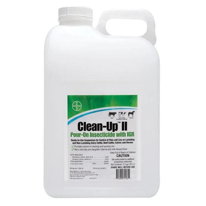 Clean-Up II Pour-On Insecticide - Livestock Fly Control Elanco Houlihan Saddlery LLC