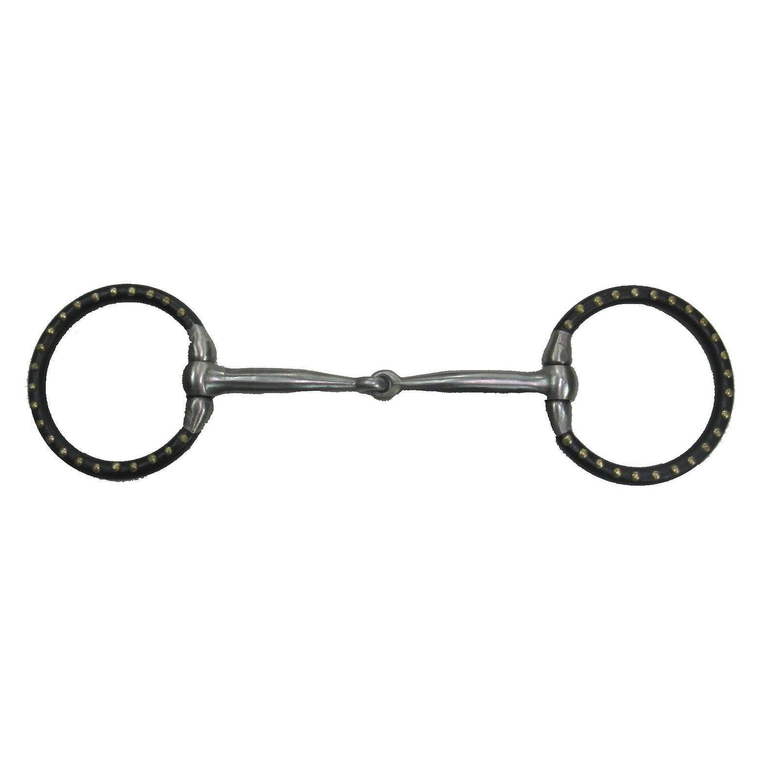 Eagle Rock Bits and Spurs D Ring Snaffle With Dot Trim- 5 1/4 Mouth