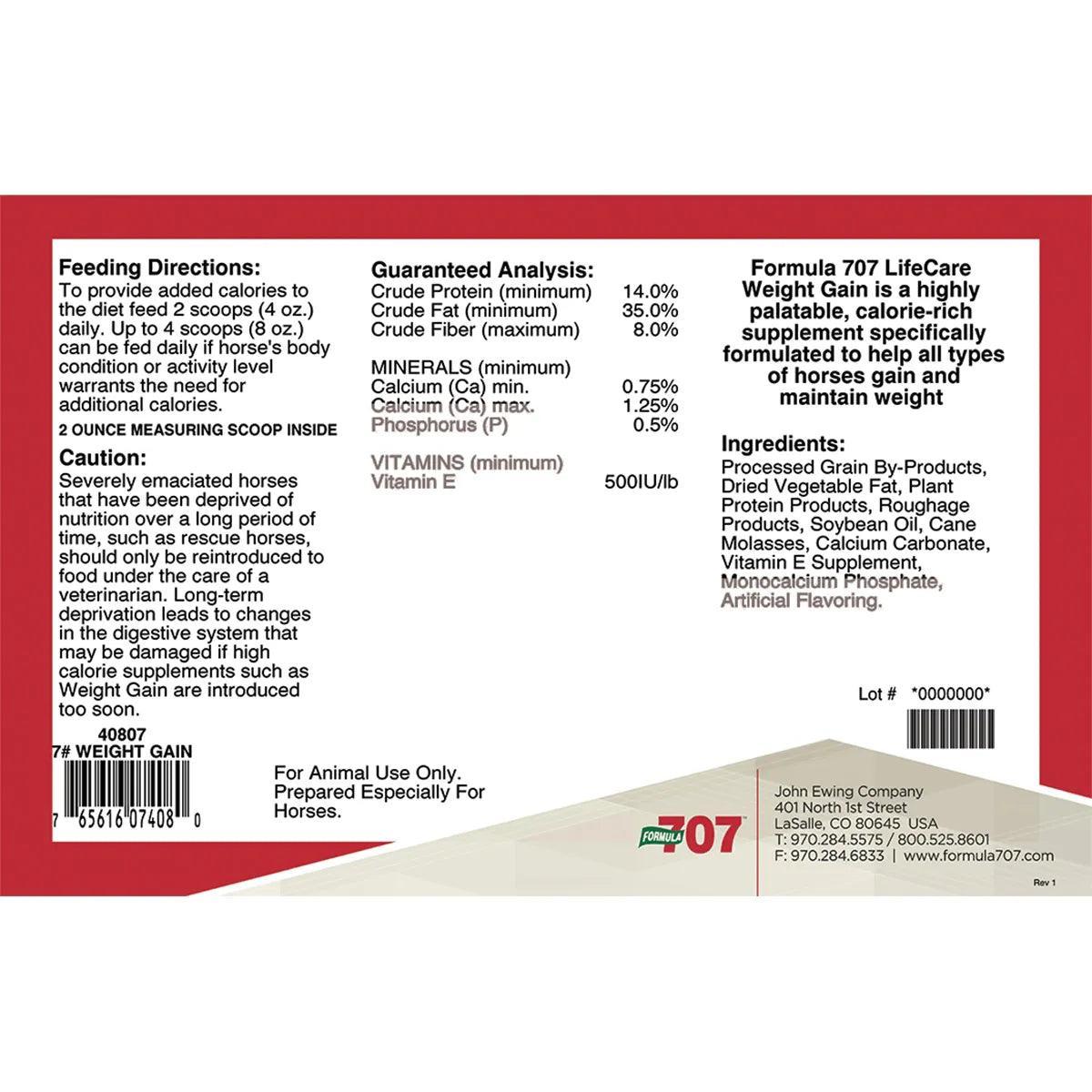 Formula 707 Weight Gain Apple Flavored Crumble - Houlihan Saddlery LLC