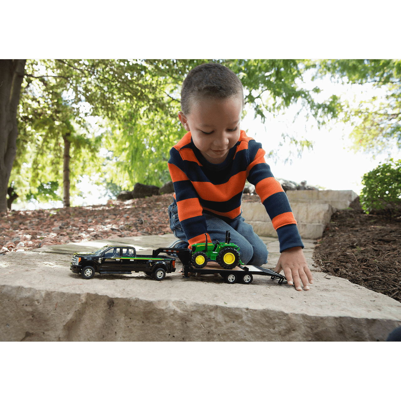 John Deere 1:32 Scale 5075E Tractor w/ 2017 Ford F-350 Pickup and 5th Wheel Trailer - Houlihan Saddlery LLC