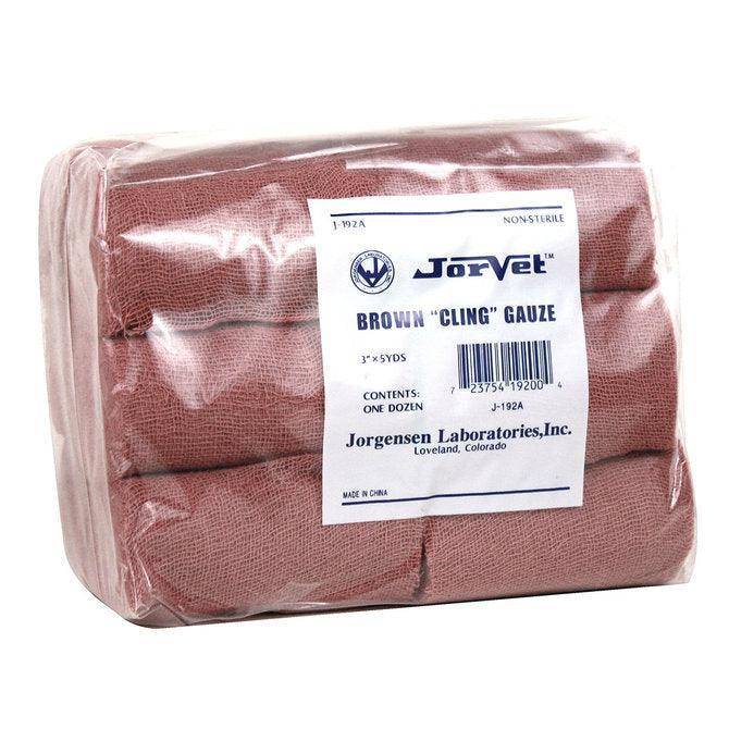 Jorvet Brown Cling Gauze - Houlihan Saddlery LLC