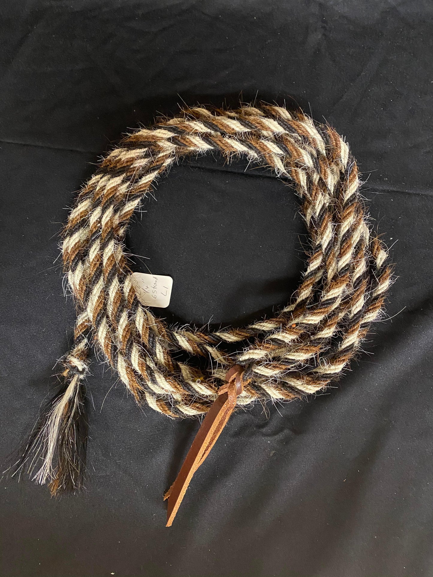 JT Silversmith-6 Strand 1/4"x22' Mecate - Houlihan Saddlery LLC