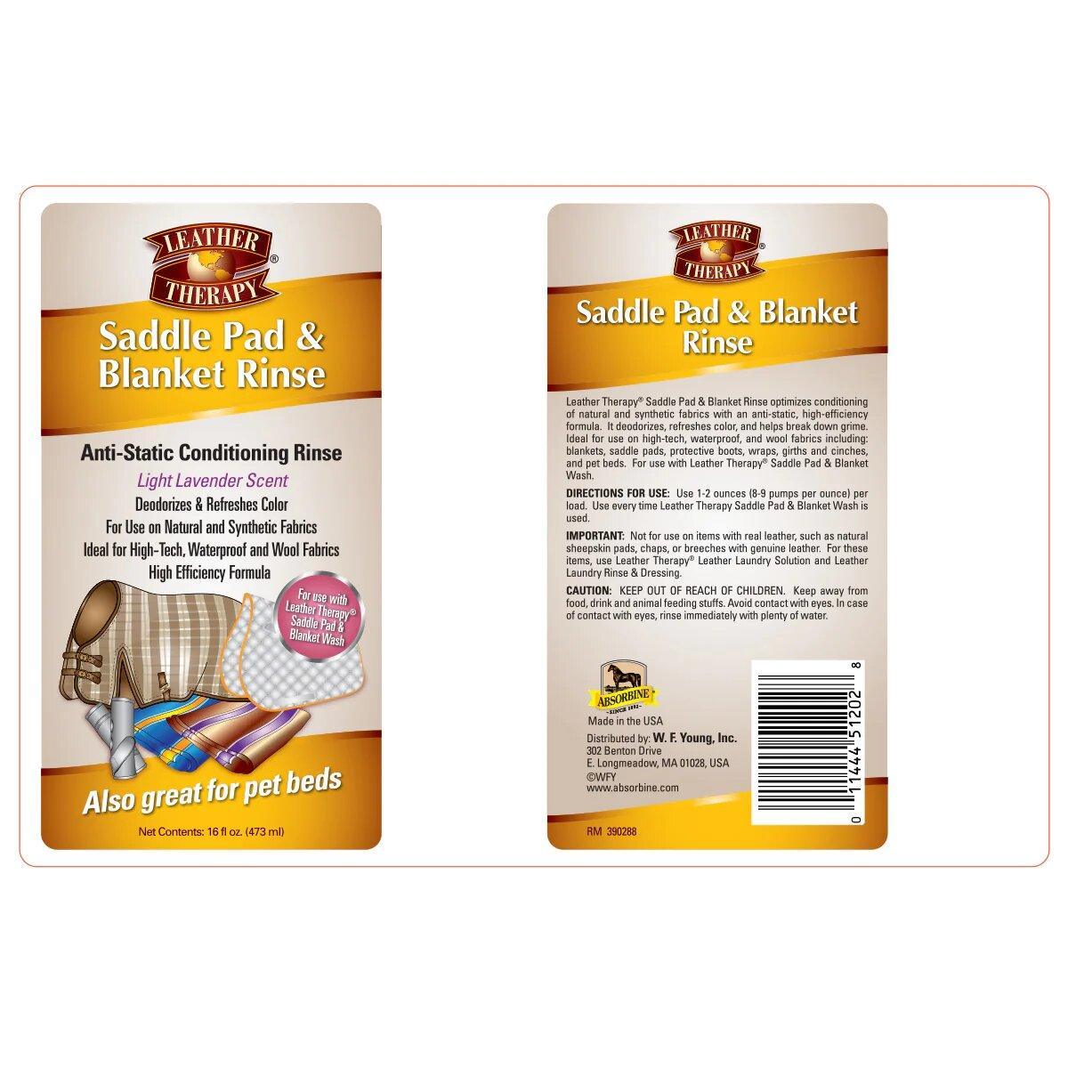 Leather Therapy Saddle Pad and Blanket Rinse - Houlihan Saddlery LLC