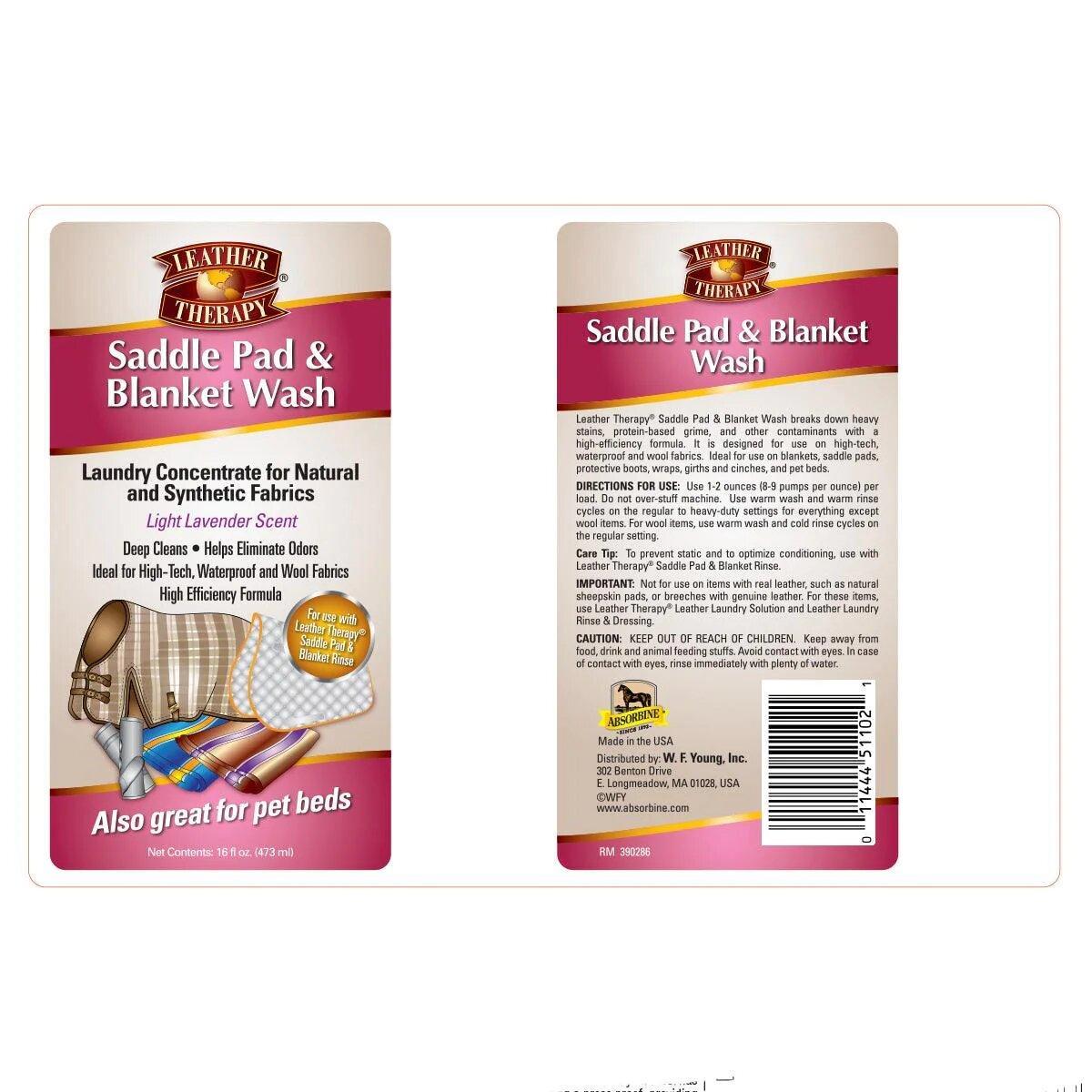 Leather Therapy Saddle Pad and Blanket Wash - Houlihan Saddlery LLC