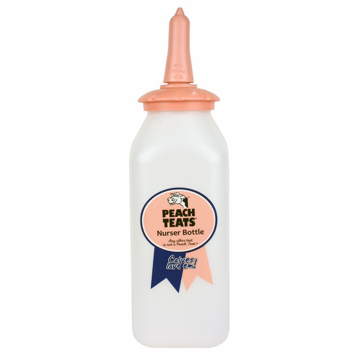 Peach Treats Standard 2-Quart Calf Bottle - Houlihan Saddlery LLC