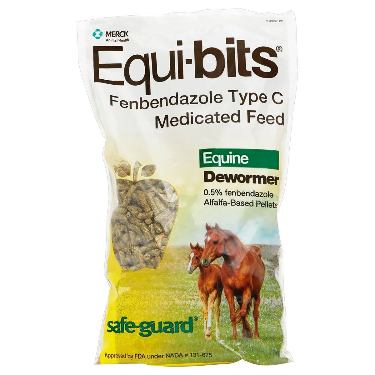 Safe-Guard Equi-bits Fenbendazole Type C Medicated Feed - horse dewormer Merck Animal Health Houlihan Saddlery LLC