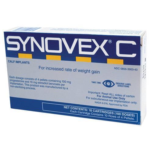 Synovex C Implants for Suckling Steers and Heifers - Cattle Implants Zoetis Houlihan Saddlery LLC